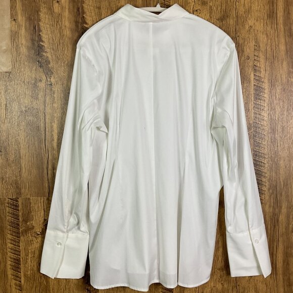 NWT Ann Taylor Factory White Button-down Blouse, Women's XL - Picture 8 of 13